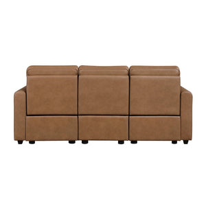 English Elm Modern Power Reclining Sofa with USB Ports Zero Wall Faux Leather Living Room B011S02624