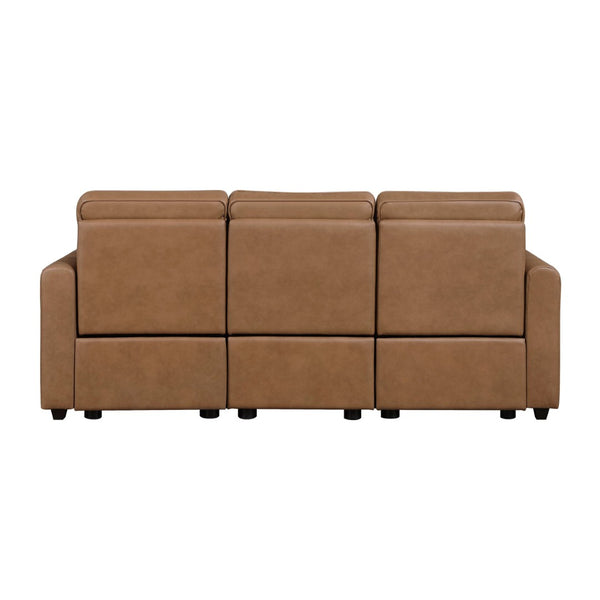 English Elm Modern Power Reclining Sofa with USB Ports Zero Wall Faux Leather Living Room B011S02624