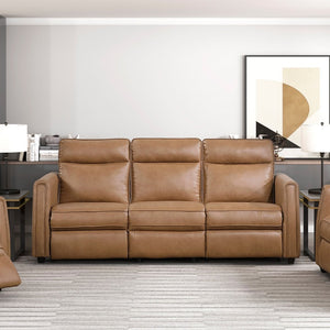 English Elm Modern Power Reclining Sofa with USB Ports Zero Wall Faux Leather Living Room B011S02624