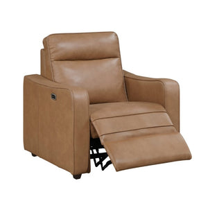 English Elm Modern Power Reclining Sofa Set Faux Leather Three Piece with USB Charging Zero Wall B011S02628