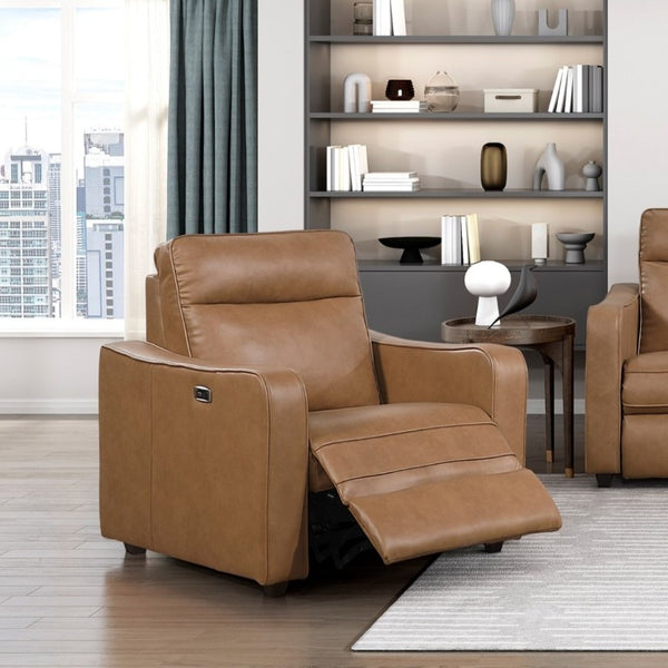 English Elm Modern Power Reclining Sofa Set Faux Leather Three Piece with USB Charging Zero Wall B011S02628