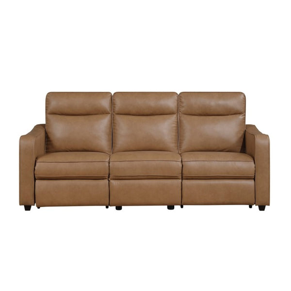 English Elm Modern Power Reclining Sofa Set Faux Leather Three Piece with USB Charging Zero Wall B011S02628