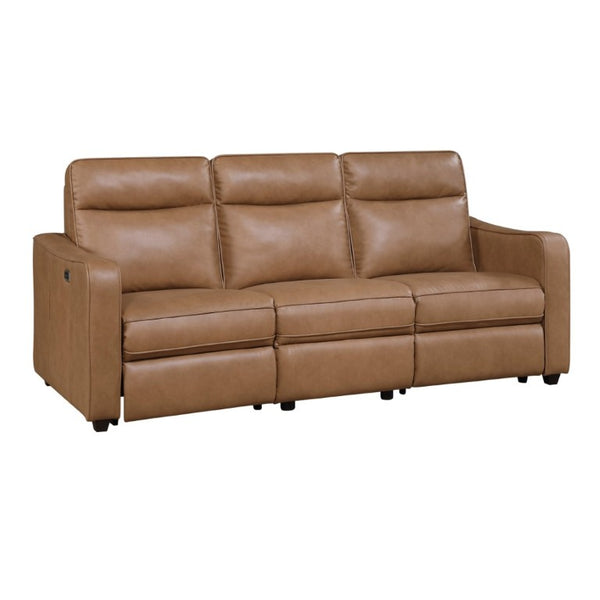 English Elm Modern Power Reclining Sofa Set Faux Leather Three Piece with USB Charging Zero Wall B011S02628