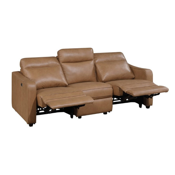 English Elm Modern Power Reclining Sofa Set Faux Leather Three Piece with USB Charging Zero Wall B011S02628