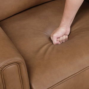 English Elm Modern Power Reclining Sofa Set Faux Leather Zero Wall Design with USB Charging Ports Brown - B B011S02630
