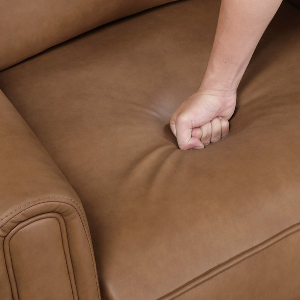 English Elm Modern Power Reclining Sofa Set Faux Leather Zero Wall Design with USB Charging Ports Brown - B B011S02630