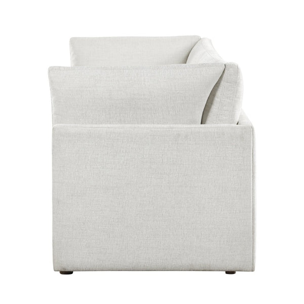 English Elm Modern Chenille 2-seater Loveseat with Pocket Coil Cushions and Walnut Rubberwood Base B011S02631