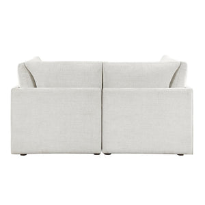 English Elm Modern Chenille 2-seater Loveseat with Pocket Coil Cushions and Walnut Rubberwood Base B011S02631