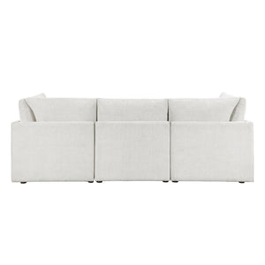 English Elm Modern Chenille Three Seat Sofa with Walnut Rubberwood Legs and Pocket Coil Support B011S02632