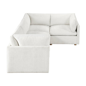English Elm Modern Chenille Modular Sectional with Pocket Coil Cushions and Walnut Legs for Living Rooms B011S02635