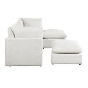English Elm Modern Chenille 5 Piece Modular Sectional with Ottomans Pocket Coil Living Room Sofa B011S02638