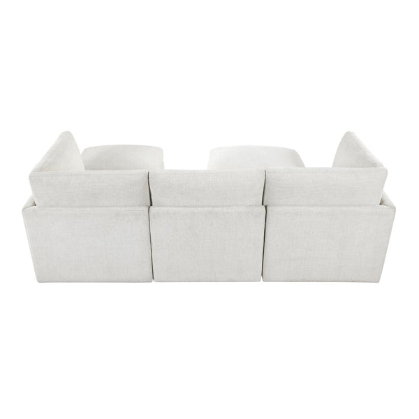 English Elm Modern Chenille 5 Piece Modular Sectional with Ottomans Pocket Coil Living Room Sofa B011S02638