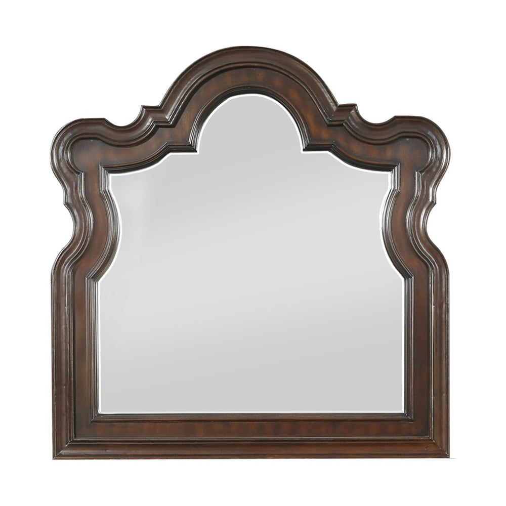 English Elm Royal Highlands Nine Drawer Dresser with Mirror Cherry Birch Veneer Traditional Bedroom B011S02646