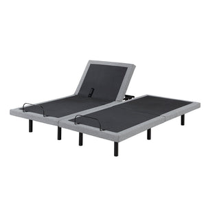 English Elm Split King Power Base with Zero Gravity Massage Usb Ports Led and Metal Frame B011S02661