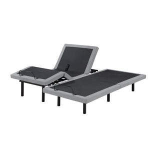 English Elm Split King Power Base with Zero Gravity Massage Usb Ports Led and Metal Frame B011S02661