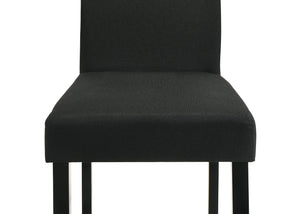English Elm 5pc Faux Concrete Rectangular Dining Set Charcoal Upholstered Chairs Black Legs Urban B011S02665
