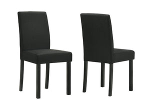 English Elm 5Pc Faux Marble Rectangular Dining Set with Charcoal High Back Chairs Black Legs B011S02666