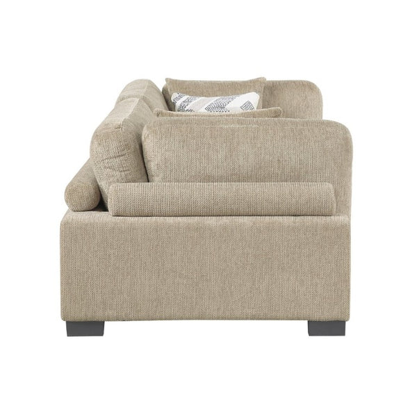English Elm Contemporary Brown Microfiber Loveseat Modular Frame Adjustable Cushions Living Room Seating B011S02683