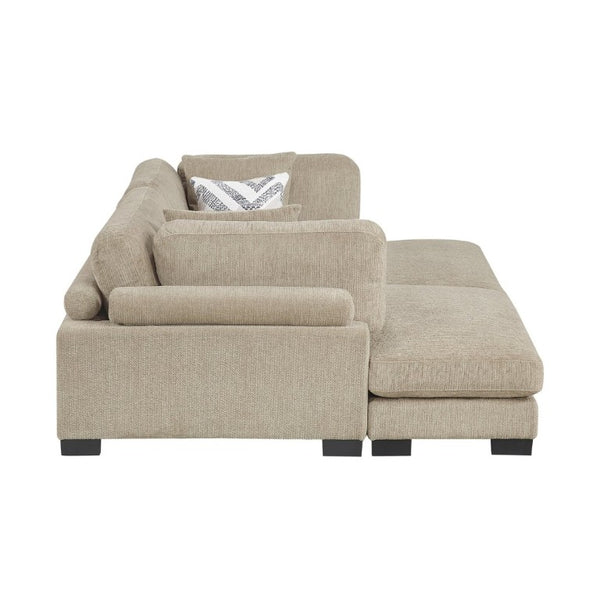 English Elm Contemporary Modular Chaise Pair Brown Microfiber Pocket Coil Seating Living Room Set B011S02684