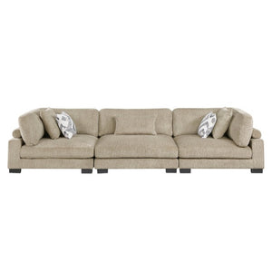 English Elm Contemporary Modular Sectional Sofa with Pocket Coil Cushions and Microfiber Upholstery B011S02685