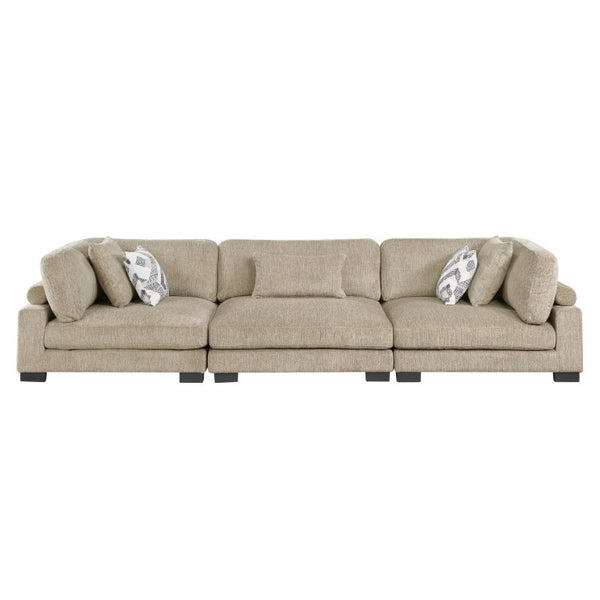 English Elm Contemporary Modular Sectional Sofa with Pocket Coil Cushions and Microfiber Upholstery B011S02685
