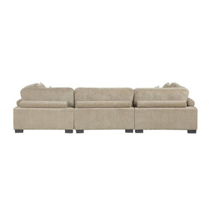 English Elm Contemporary Modular Sectional Sofa with Pocket Coil Cushions and Microfiber Upholstery B011S02685