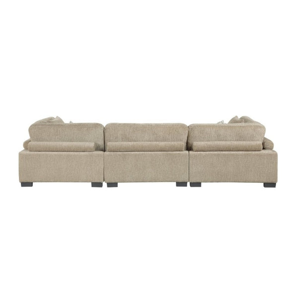 English Elm Contemporary Modular Sectional Sofa with Pocket Coil Cushions and Microfiber Upholstery B011S02685