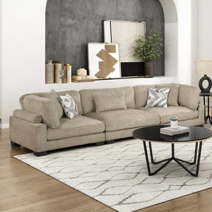 English Elm Contemporary Modular Sectional Sofa with Pocket Coil Cushions and Microfiber Upholstery B011S02685