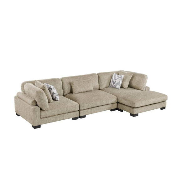 English Elm Contemporary Microfiber Modular Sectional with Reversible Chaise and Pocket Coil Support B011S02686