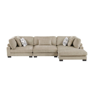 English Elm Contemporary Microfiber Modular Sectional with Reversible Chaise and Pocket Coil Support B011S02686