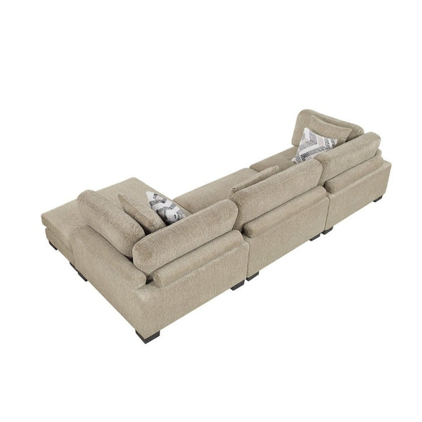 English Elm Contemporary Microfiber Modular Sectional with Reversible Chaise and Pocket Coil Support B011S02686