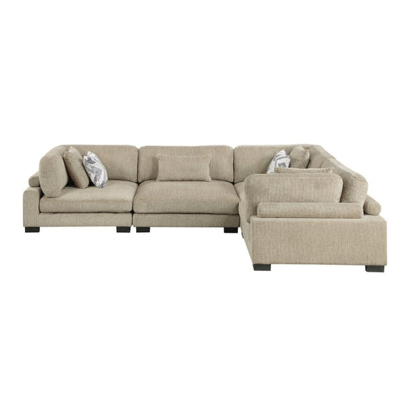 English Elm Contemporary Modular Four Piece Sectional Microfiber Sofa with Adjustable Backrests B011S02690