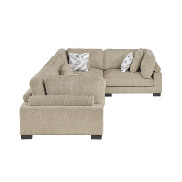 English Elm Contemporary Modular Four Piece Sectional Microfiber Sofa with Adjustable Backrests B011S02690