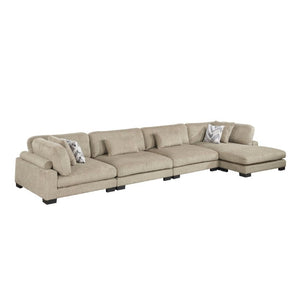 English Elm Contemporary Modular Sectional with Microfiber Upholstery Adjustable Chaise for Living Room B011S02691