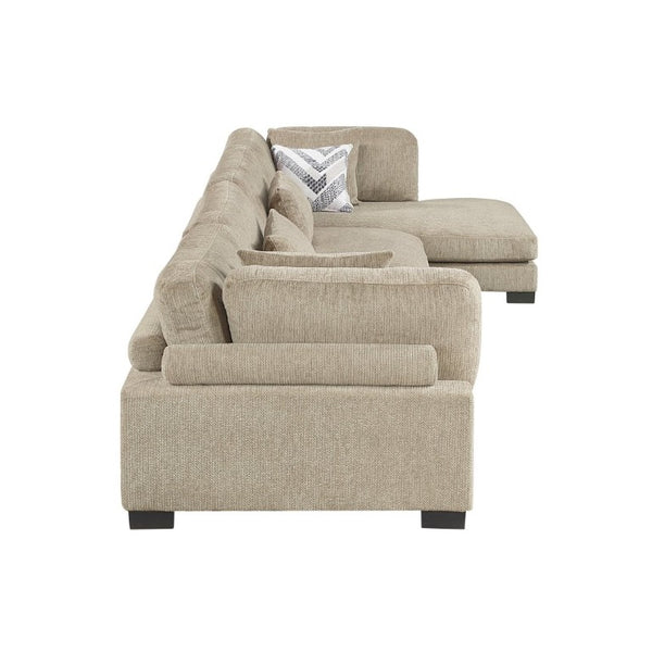 English Elm Contemporary Modular Sectional with Microfiber Upholstery Adjustable Chaise for Living Room B011S02691
