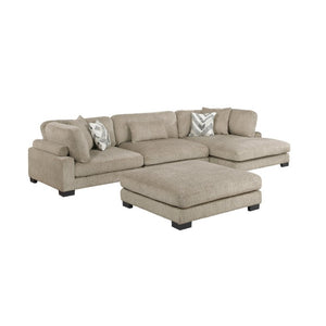 English Elm Contemporary Brown Microfiber Modular Sectional with Chaise Plush Foam Pocket Coil Seating B011S02692