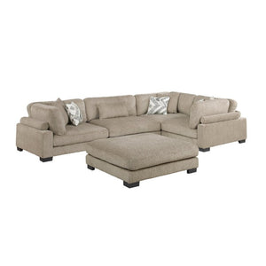 English Elm Contemporary Five Piece Modular Sectional with Microfiber Upholstery and Pocket Coil Support B011S02695