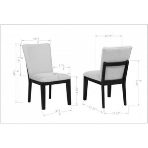 English Elm Contemporary Japandi Round Rubberwood Dining Set with Four Upholstered Curved Chairs B011S02704