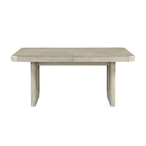 English Elm Modern Expandable Oak Veneer Dining Table with Pedestal Base Seats Six for Gatherings B011S02722