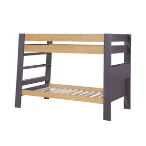 English Elm Contemporary Twin Over Bunk Bed with Bookcase Headboard Solid Wood Kids Bedroom B011S02731