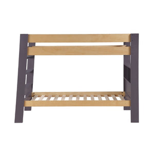 English Elm Contemporary Twin Over Bunk Bed with Bookcase Headboard Solid Wood Kids Bedroom B011S02731