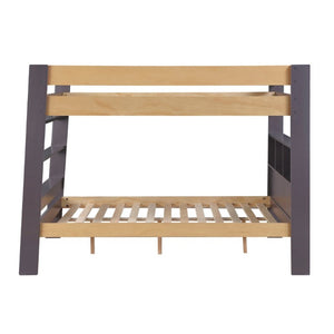 English Elm Contemporary Full Over Bunk Bed with Bookcase Headboard Solid Wood Kids Bedroom B011S02732