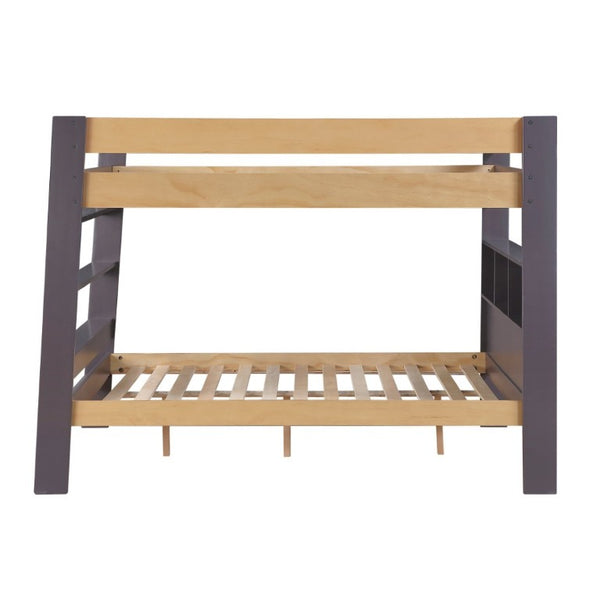 English Elm Contemporary Full Over Bunk Bed with Bookcase Headboard Solid Wood Kids Bedroom B011S02732