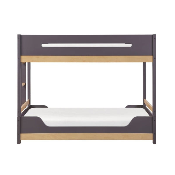 English Elm Contemporary Twin Over Bunk Bed Solid Wood Frame with Full Length Guard Rails B011S02736