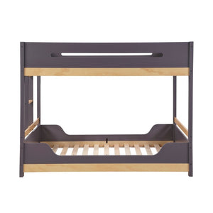 English Elm Contemporary Full Over Bunk Bed Two Tone Wood Frame with Built in Guard Rails B011S02738