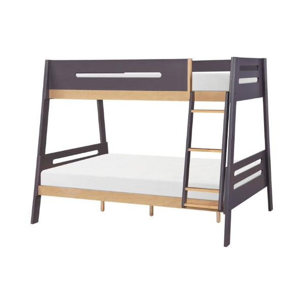 English Elm Contemporary Twin Over Full Bunk Bed Solid Wood Frame with Guard Rails Kids Room B011S02741