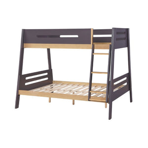 English Elm Contemporary Twin Over Full Bunk Bed Solid Wood Frame with Guard Rails Kids Room B011S02741