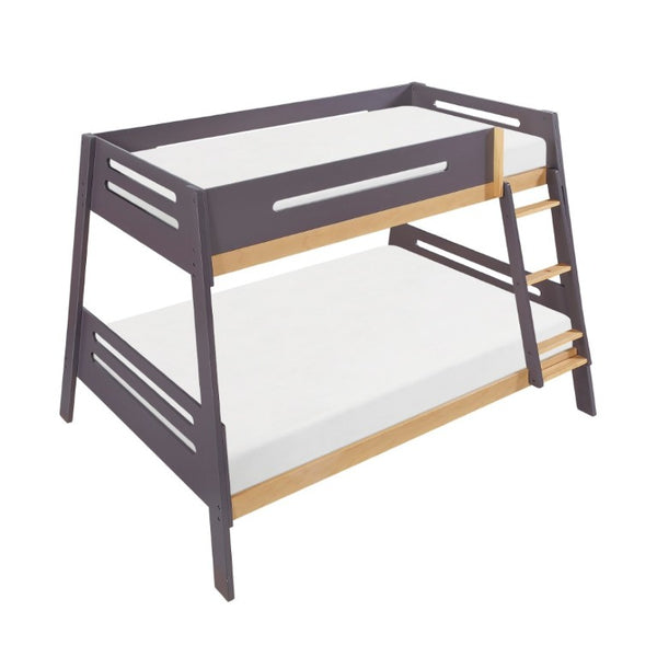 English Elm Contemporary Twin Over Full Bunk Bed Solid Wood Frame with Guard Rails Kids Room B011S02741