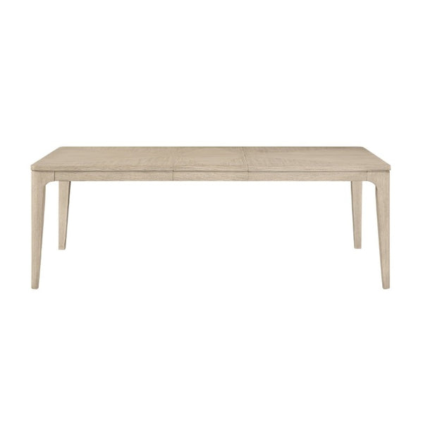 English Elm Modern Oak Veneer Extendable Dining Set with Four Upholstered Chairs in Gray Finish B011S02756