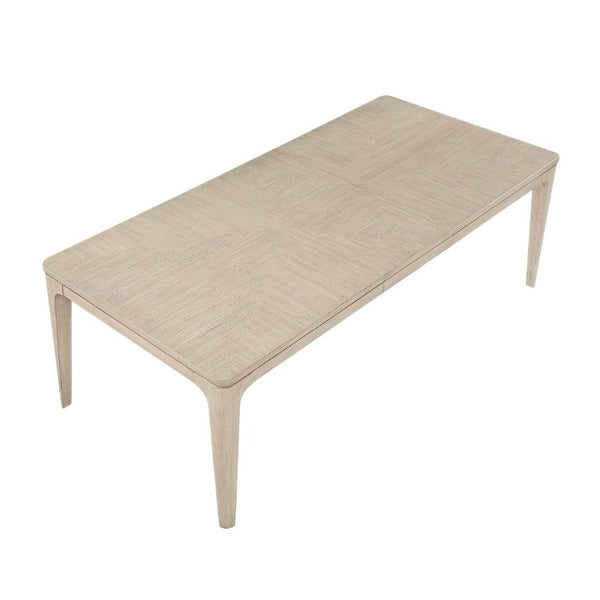 English Elm Modern Oak Veneer Extendable Dining Set with Four Upholstered Chairs in Gray Finish B011S02756